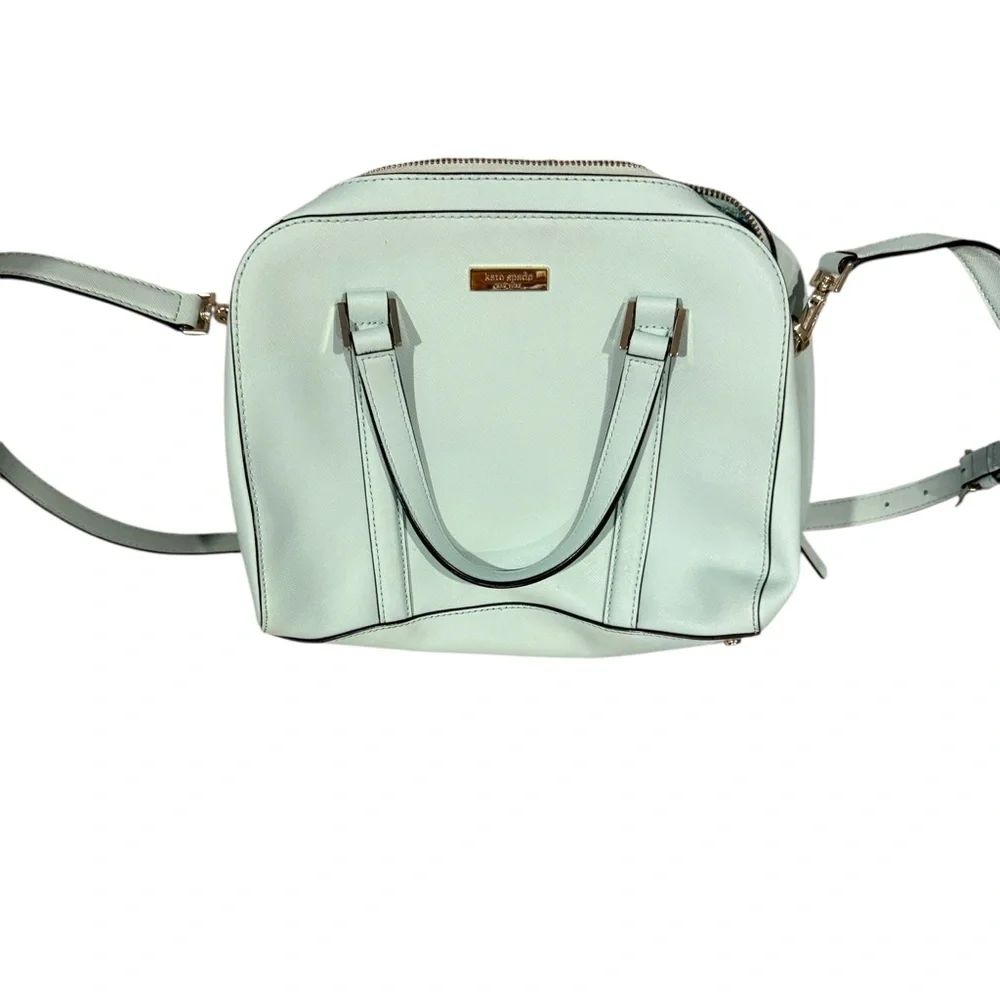 Authentic Kate Spade Newbury Lane Loden Leather Larger Satchel Bag.